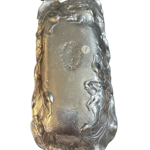 VINTAGE ARTHUR COURT Bunny silver dish platter (D01) - Picture 2 of 3